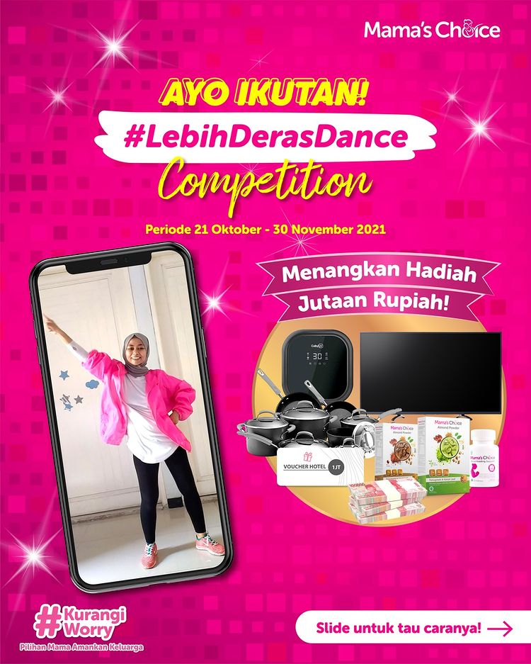 Lomba Video Lebih Deras Dance Berhadiah Uang, Smart TV, Sterilizer, dll