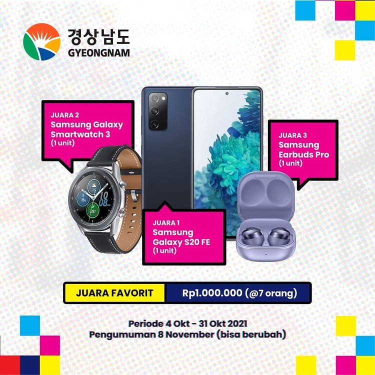 Lomba Video Pesona Gyeongnam Berhadiah SAMSUNG S20 FE