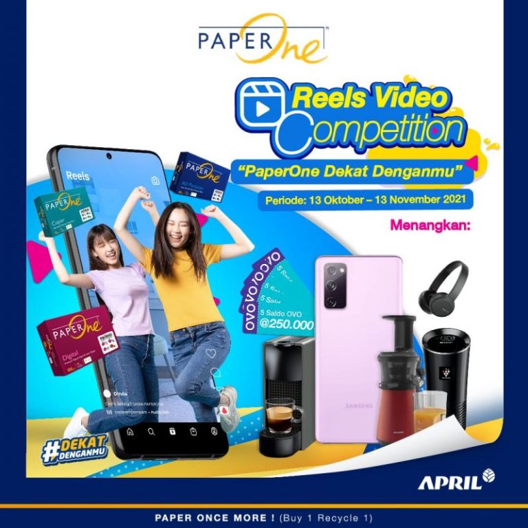 Lomba Video Reels PaperOne Berhadiah SAMSUNG S20 FE dan Lainnya