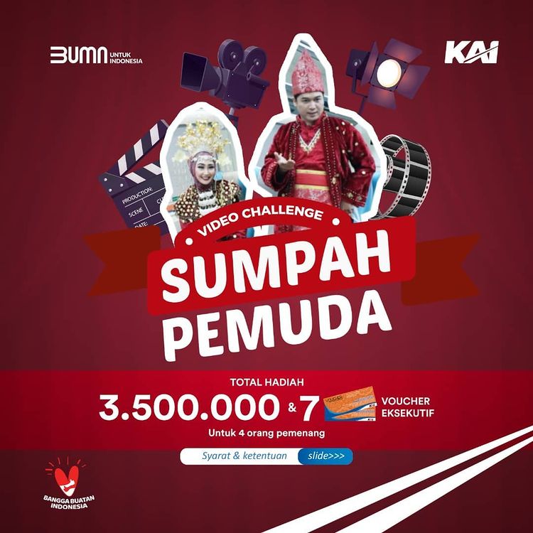 Lomba Video Sumpah Pemuda Berhadiah Total 3.5 Juta & 7 Voucher KAI (2) Lomba Video Sumpah Pemuda Berhadiah Total 3.5 Juta & 7 Voucher KAI