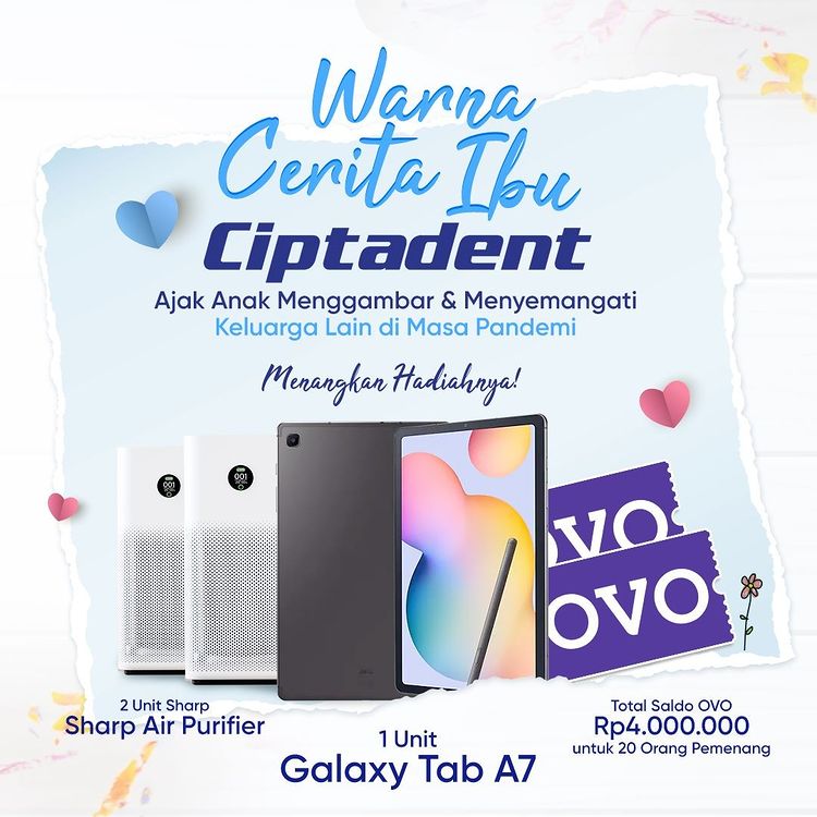 Lomba Warna Cerita Ibu Ciptadent Berhadiah Samsung Tab A7, Air Purifier, dll