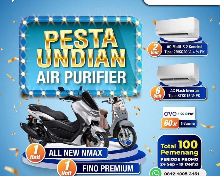 Pesta Undian Air Purifier Daikin Berhadiah All New NMax, Fino Premium, dll