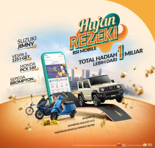 Promo Undian BSI Mobile Berhadiah Mobil Suzuki Jimny Total 1 Miliar+