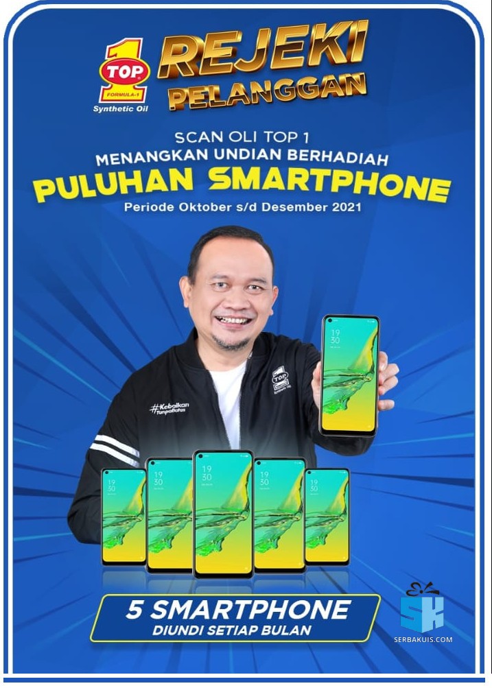 Promo Undian Rejeki Pelanggan TOP 1 Berhadiah 5 Smartphone Tiap Bulan