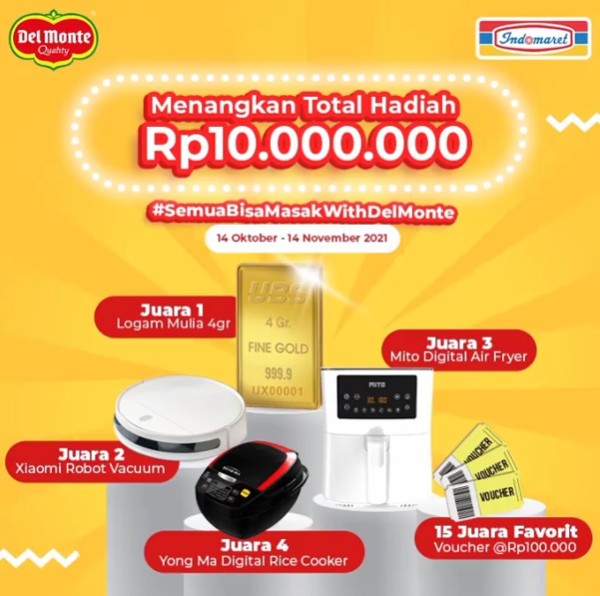 Rincian Hadiah Lomba Recook Semua Bisa Masak With Delmonte Total Hadiah 10 Juta Rincian Hadiah Lomba Recook Semua Bisa Masak With Delmonte Total Hadiah 10 Juta