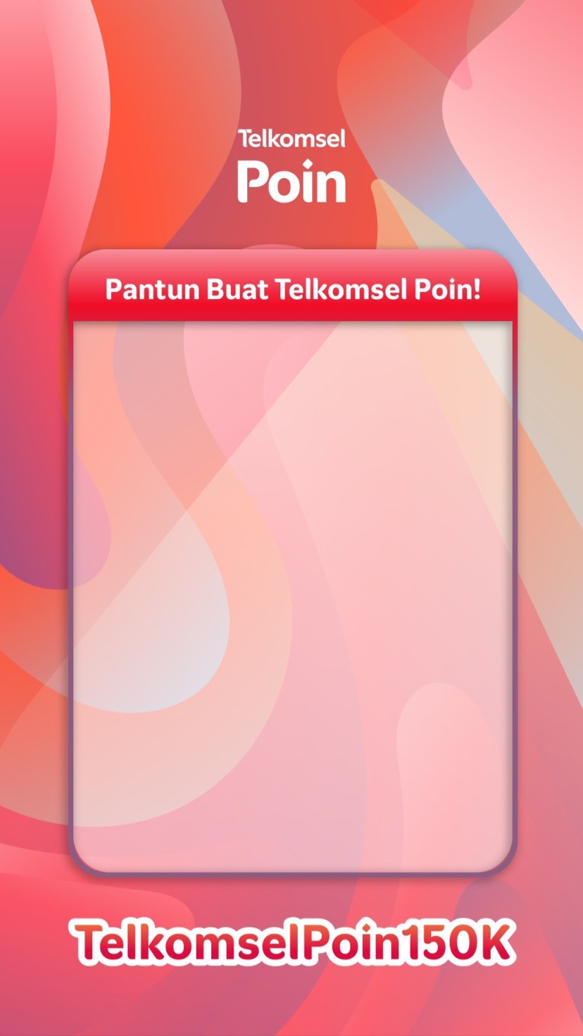 Template Giveaway Pantun 150K Telkomsel Poin Berhadiah Pulsa Total 4,5 Juta