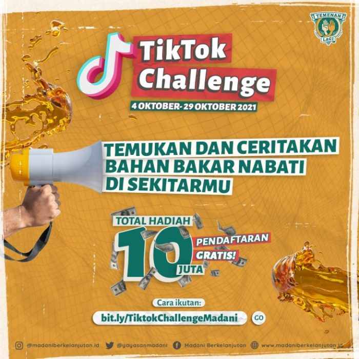 TikTok Challenge Bahan Bakar Nabati Di Sekitarmu Total Hadiah 10 Juta