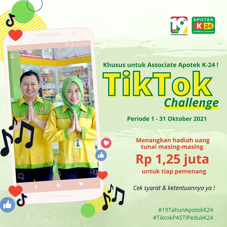 TikTok Challenge Core Value Apotek K-24 Berhadiah Lebih dari 6 Juta Rupiah