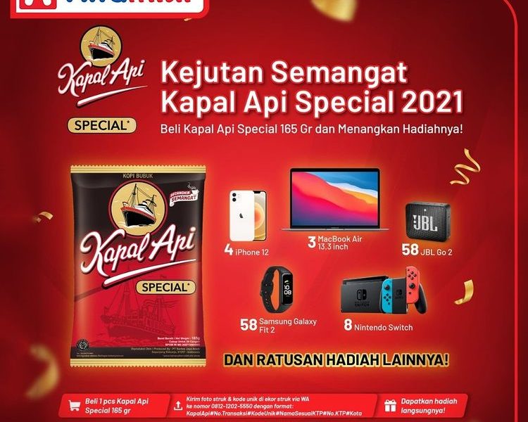 Undian Kapal Api Special 2021 Berhadiah Macbook Air, iPhone 12, dll