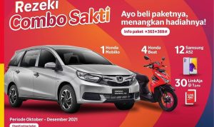 Undian Telkomsel Rezeki Combo Sakti Berhadiah Honda Mobilio, Motor, dll