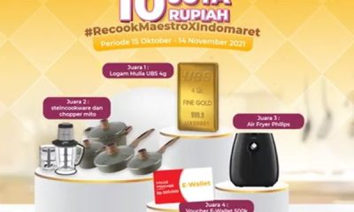 hadiah Lomba Recook Maestro Berhadiah Emas, Chopper, Air Fryer & E-Wallet