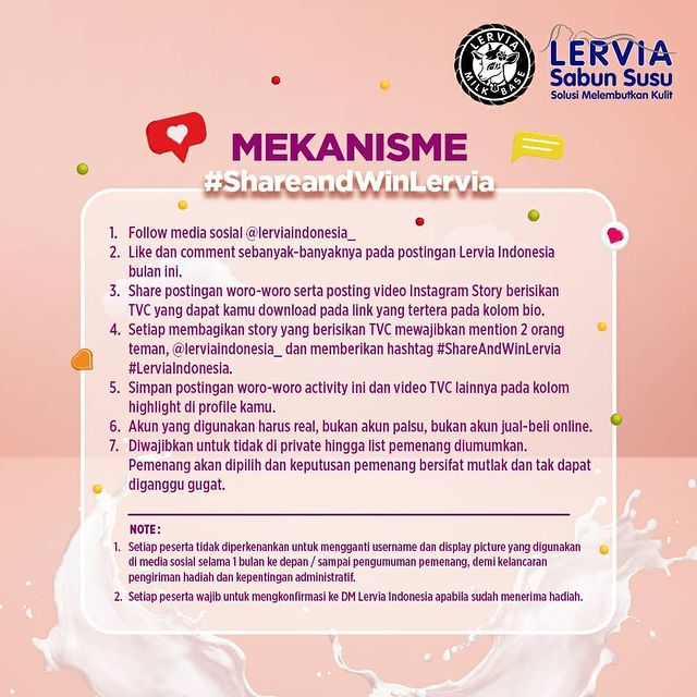 Cara Ikutan Kuis Share & Win Lervia Berhadiah Saldo OVO Total 1 Juta Rupiah