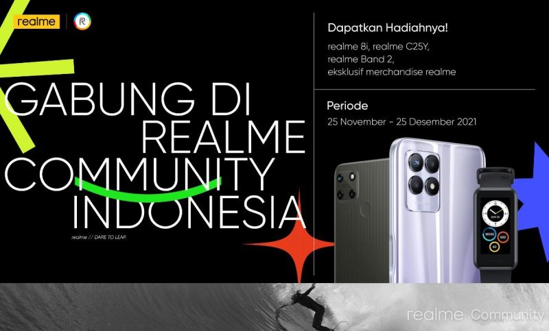 Daftar Jadi Member Realme Community Berhadiah Realme 8i, C25Y, dll