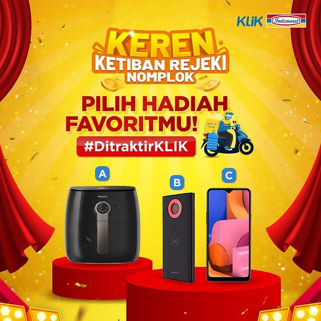 Kuis Keren Klik Indomaret Berhadiah Samsung A205, Air Fryer & PB