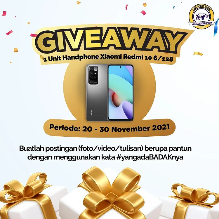 Kuis Pantun Yang Ada Badaknya Berhadiah XIAOMI Redmi 10 6128 GB