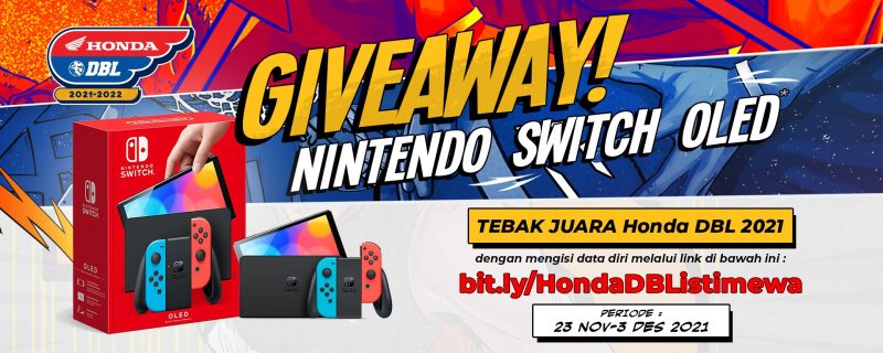 Kuis Tebak Juara Honda DBL 2021 Berhadiah Nintendo Switch OLED