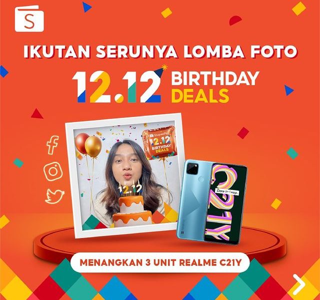 Lomba Foto 12.12 Birthday Deals Berhadiah 3 unit HP REALME C21Y
