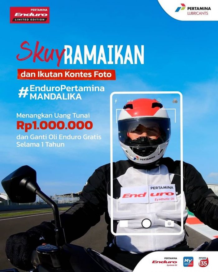 Lomba Foto Enduro Pertamina Mandalika Hadiah Uang 1 Juta + Ganti Oli Gratis 1 Tahun