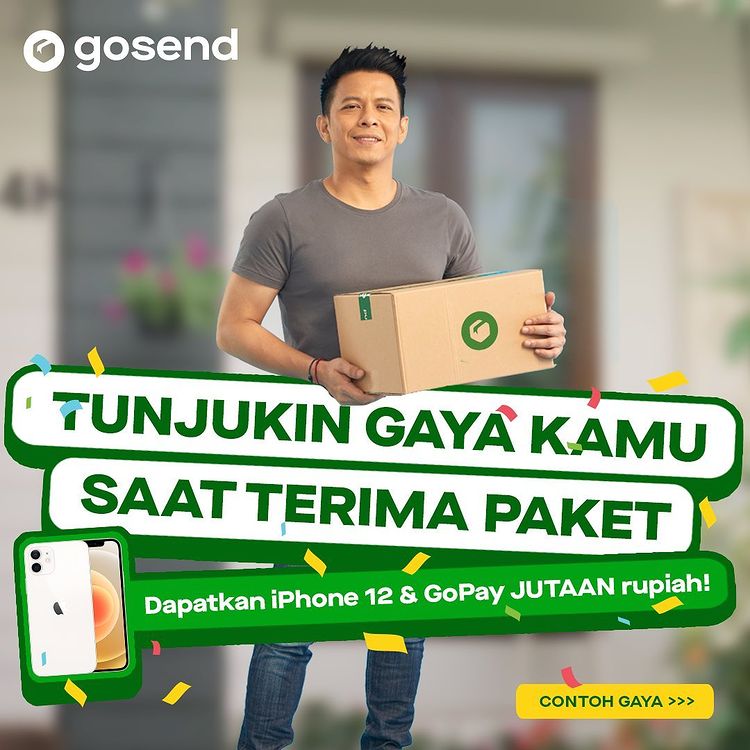 Lomba Foto Gaya Terima Paket Berhadiah iPhone 12 & Gopay 5 Juta