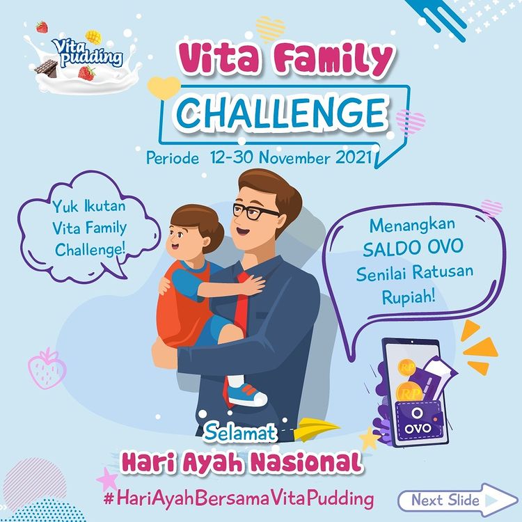 Lomba Foto Hari Ayah Bersama Vita Pudding Berhadiah OVO 700K