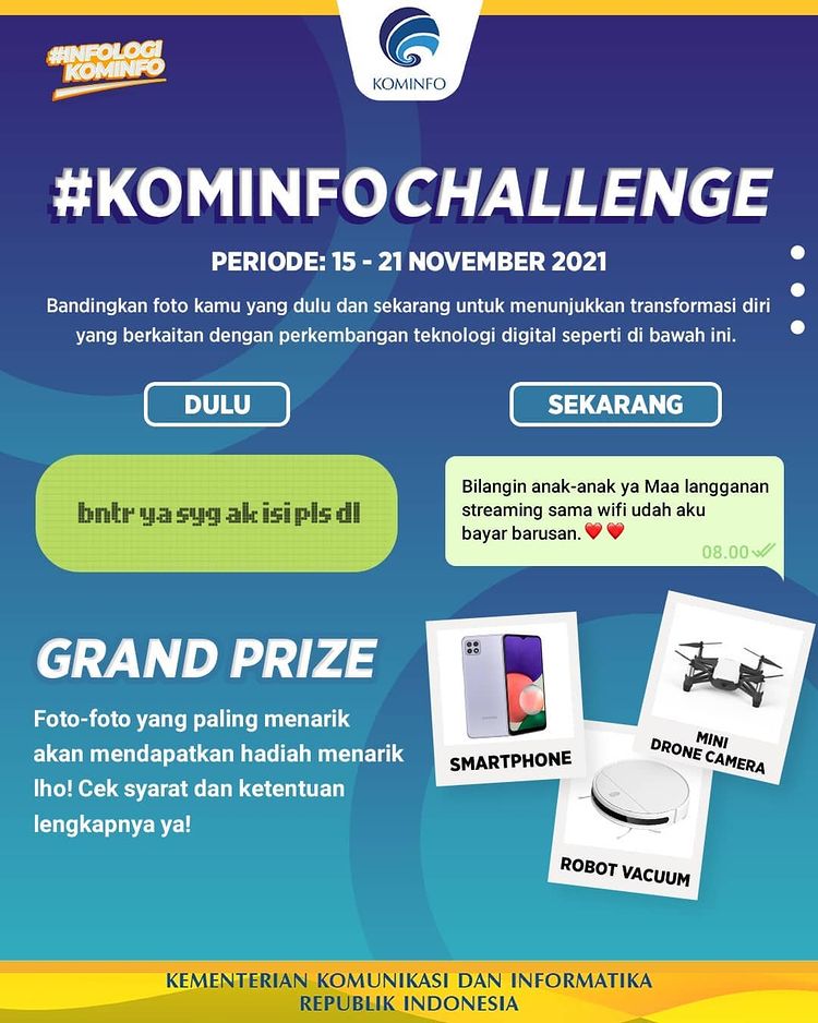 Lomba Foto Kominfo Berhadiah HP, Mini Drone, Robot Vacuum, dll (2)