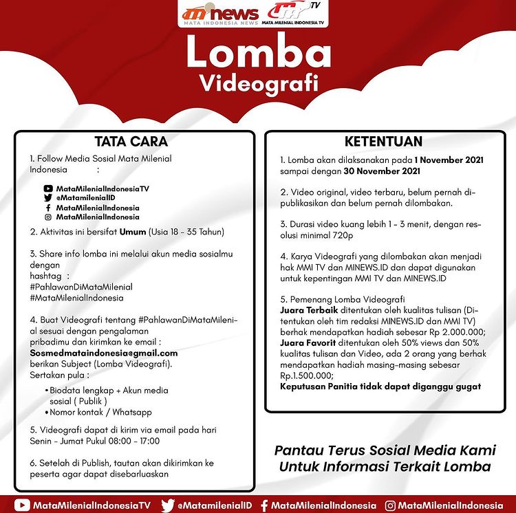 Mekanisme Lomba Videografi