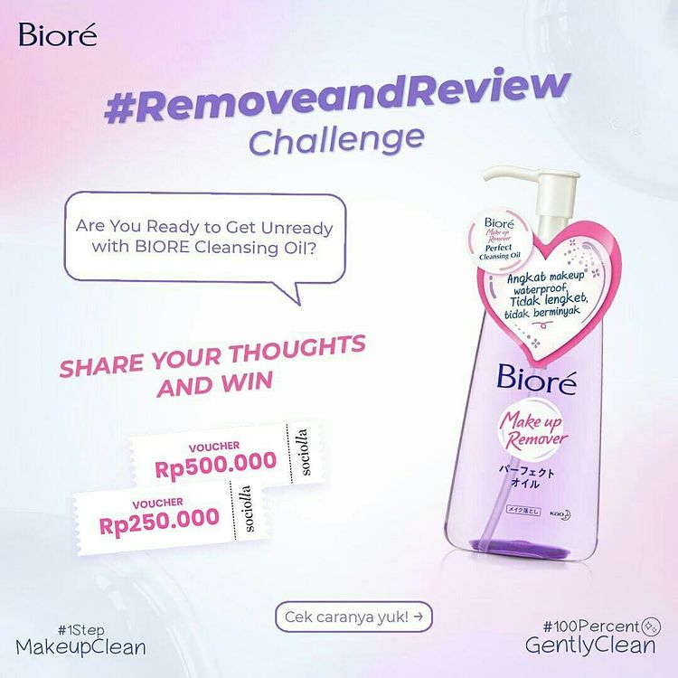 Lomba Review Biore Cleansing Oil Berhadiah Voucher Sociolla Total 5 Juta