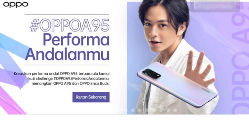 Oppo A95 TikTok Challenge Berhadiah 3 HP, Enco Buds, Speaker JBl, dll