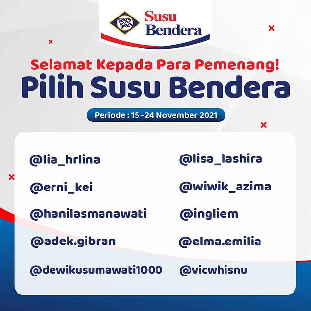 Pemenang Lomba Foto Pilih Susu Bendera Periode 1 (15-24 Nov 2021)