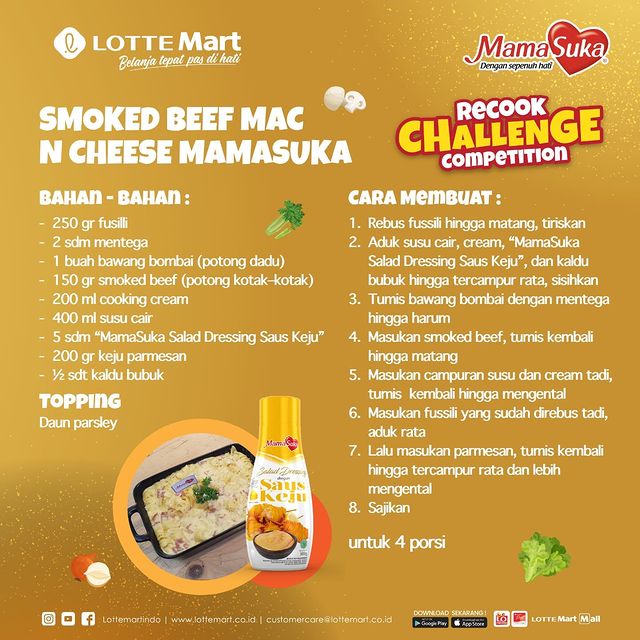 Resep Lomba Recook Smoked Beef N Cheese Berhadiah TV, Stand Mixer, dll (2)