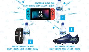 Lomba Video Aqua Hold The Bottle Hadiah Nintendo Switch, Smartwatch, dll