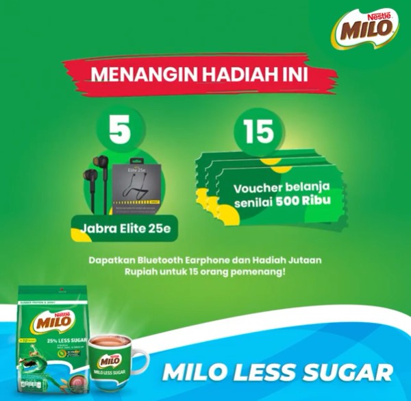 TikTok Challenge 100% Milo Energi Berhadia Jabra Elite 25e & Voucher