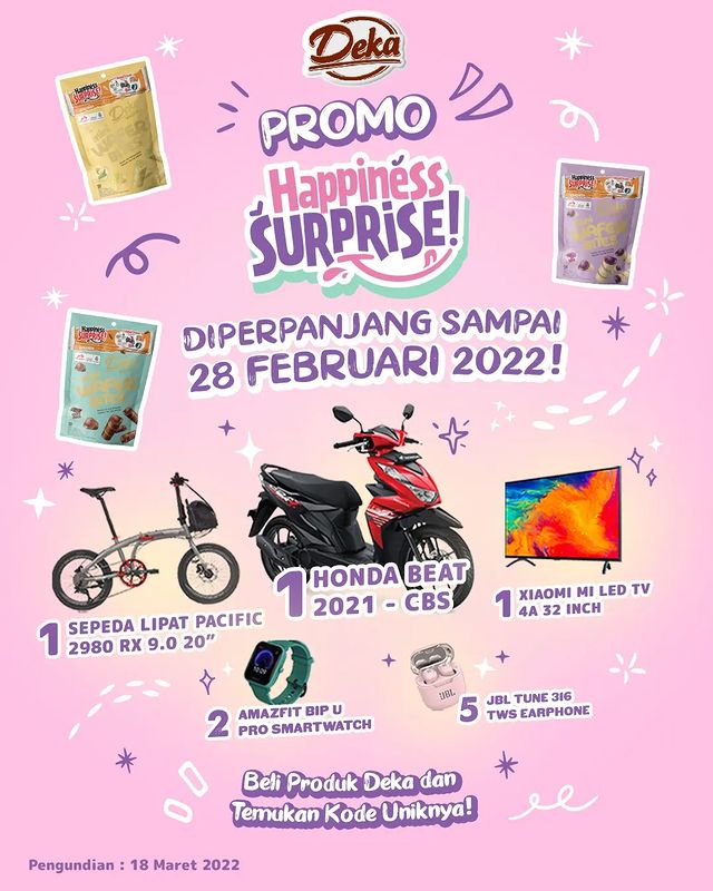 Undian Deka Happiness Surprise Berhadiah Motor Honda Beat