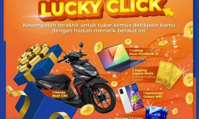 Undian Lucky Click Detikpoin Berhadiah Honda Beat, Laptop, Emas, dll