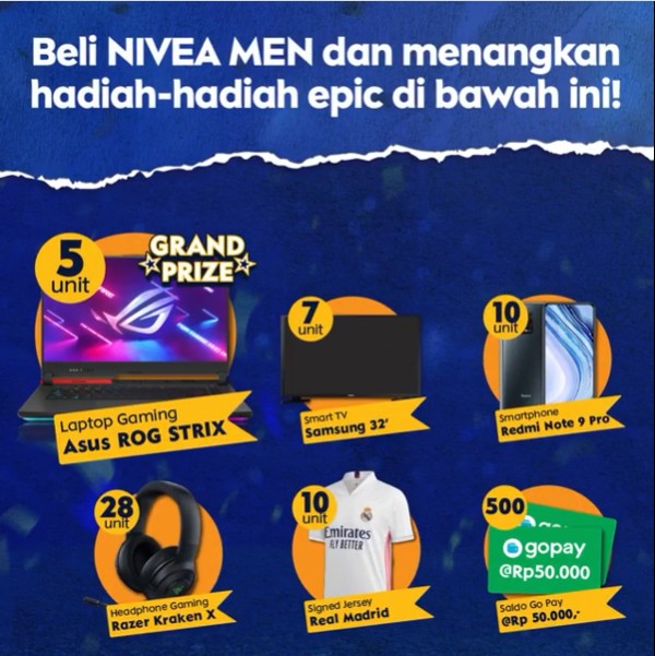 Undian Menang Bareng Nivea Men Berhadiah 5 Laptop ASUS ROG Strix