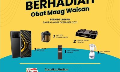 Undian Obat Maag Waisan Berhadiah Xiaomi Poco M3, Dispenser, Blender, dll