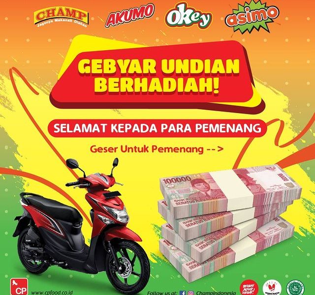 307 Pemenang Gebyar Undian Champ Akumo Okey Asimo