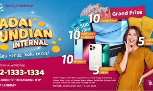 Badai Undian Internal Berhadiah iPhone 13 Pro, Laptop, Emas, Hp, dll