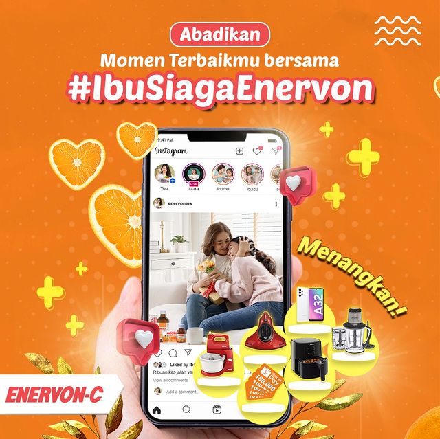 Ibu Siaga Enervon Challenge Berhadiah SAMSUNG A32, Air Fryer, dll