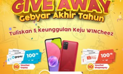 Kuis Gebyar Akhir Tahun WINCheez Berhadiah 2 Smartphone, dll