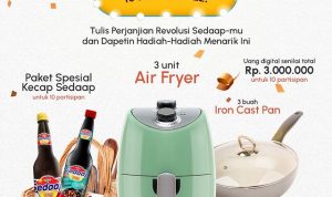 Kuis Janji Revolusi Sedaap Berhadiah 3 Juta, Iron Cast Pan, Air Fryer, dll