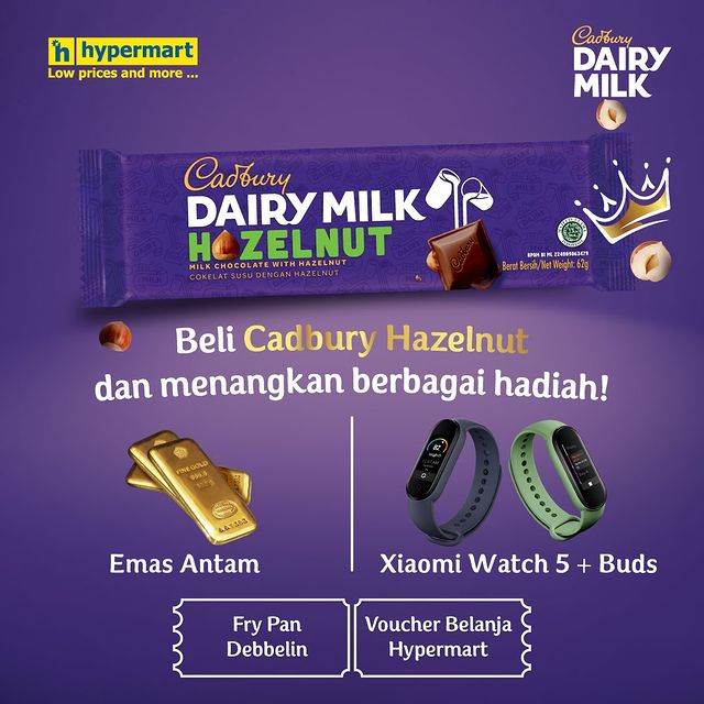 Kuis Joy With Cadbury Hazelnut Berhadiah Emas, Xiaomi Watch 5, dll