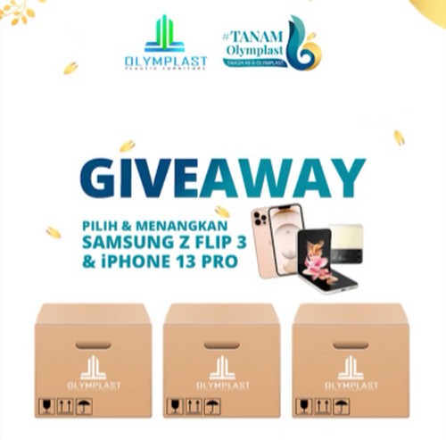 Kuis Pilih Kotak Olymplast Berhadiah SAMSUNG Z Flip 3 & iPhone 13 Pro