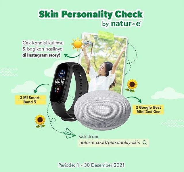 Kuis Skin Personality Check Berhadiah Mi Band 5 & Google Nest Mini