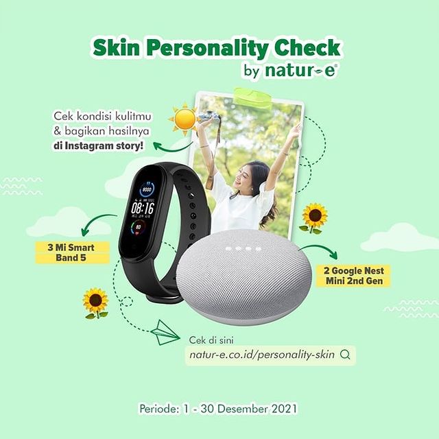 Kuis Skin Personality Check Berhadiah Mi Band 5 & Google Nest Mini