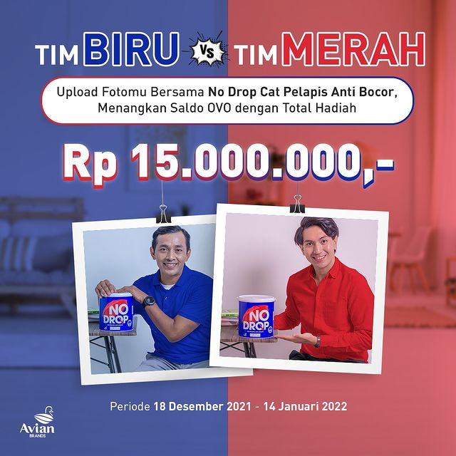 Lomba Foto No Drop Merah Biru Berhadiah Saldo OVO Total 15 Juta