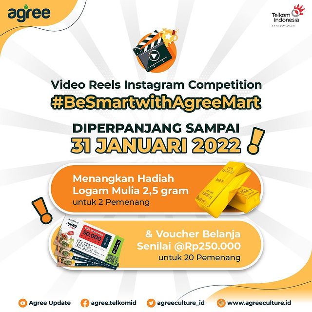 Lomba Video Reels Agree Berhadiah Logam Mulia & Voucher Total 10 Juta