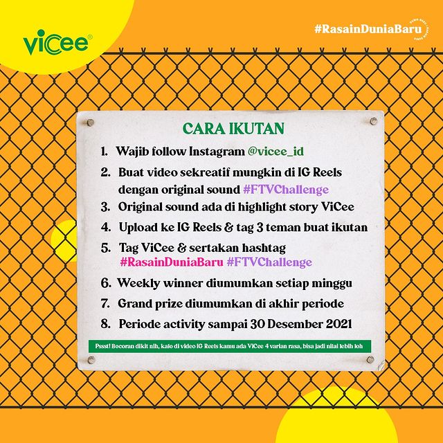 Lomba Video Reels FTV Vicee Berhadiah Gopay & Uang Puluhan Juta (1)