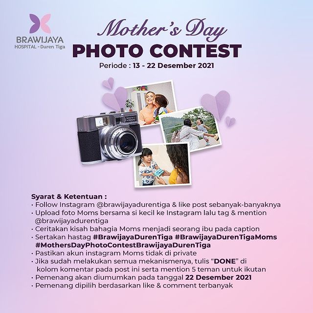 Mekanisme Lomba Foto Mother's Day Brawijaya Berhadiah Voucher Total 1 Juta