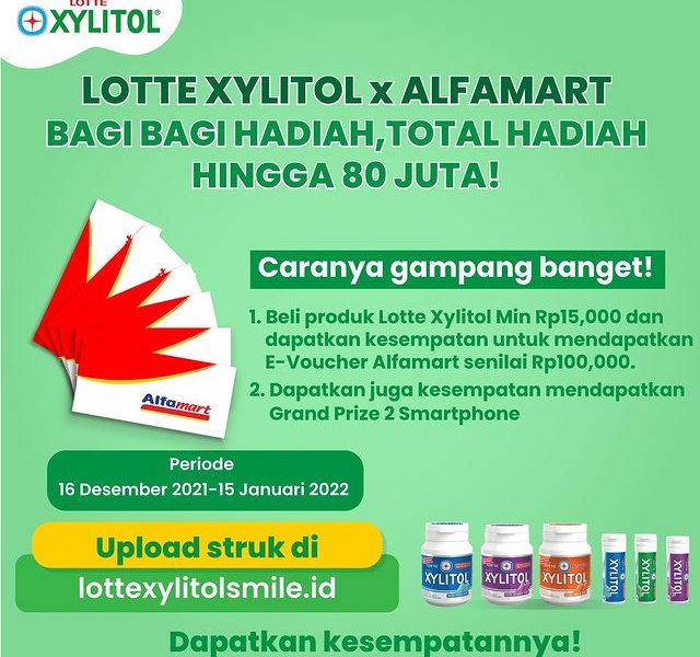 Promo Lotte Xylitol x Alfamart Berhadiah Total Hingga 80 Juta